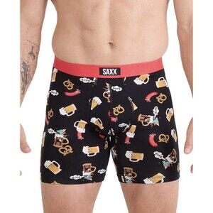 SAXX Men’s Vibe Xtra Slim-Fit Printed Boxer Briefs. Size S